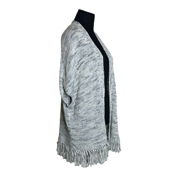 Joie gray cap sleeves fringed knit open front cardigan size XXS - Picture 4 of 7